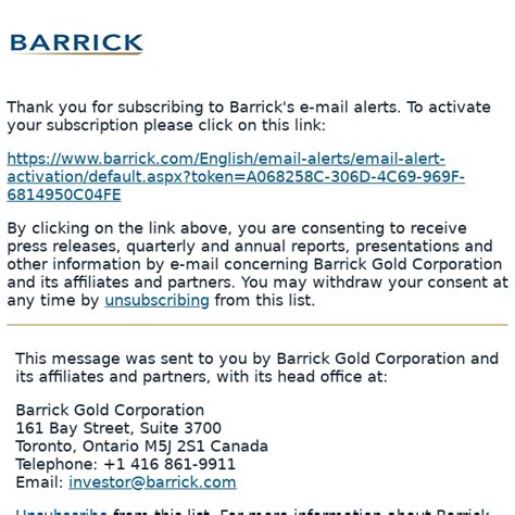 barrick philip|barrick gold activation email.